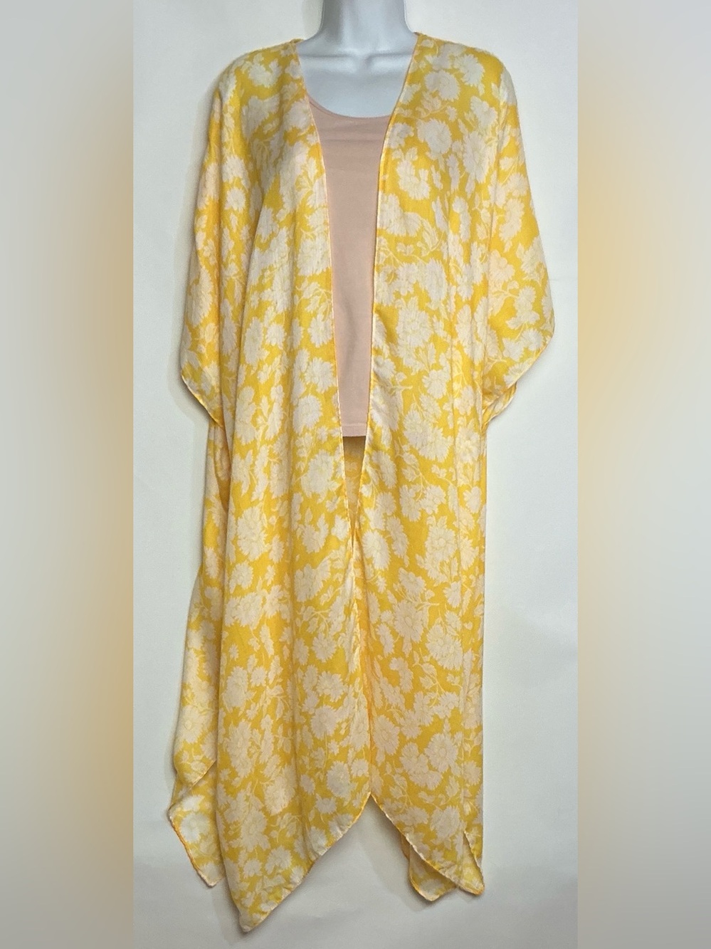 Lauren Conrad Yellow Floral Open Bathing Suit Cover - Picture 1 of 4